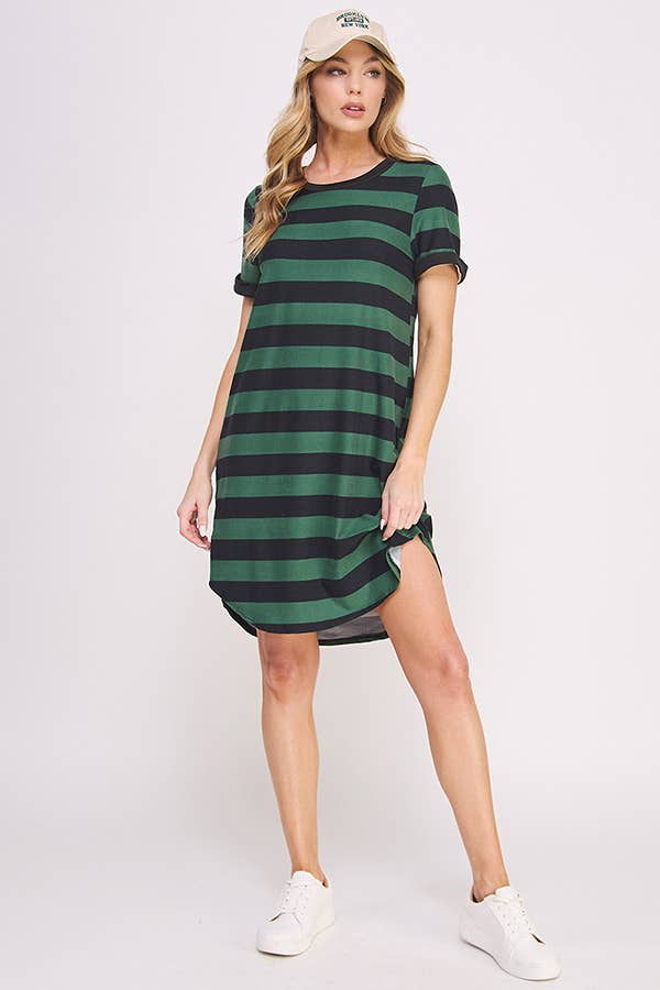 PLUS Striped T-Shirt Dress