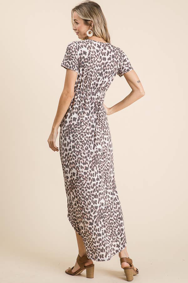 lovely melody Leopard Hi-Low Dress