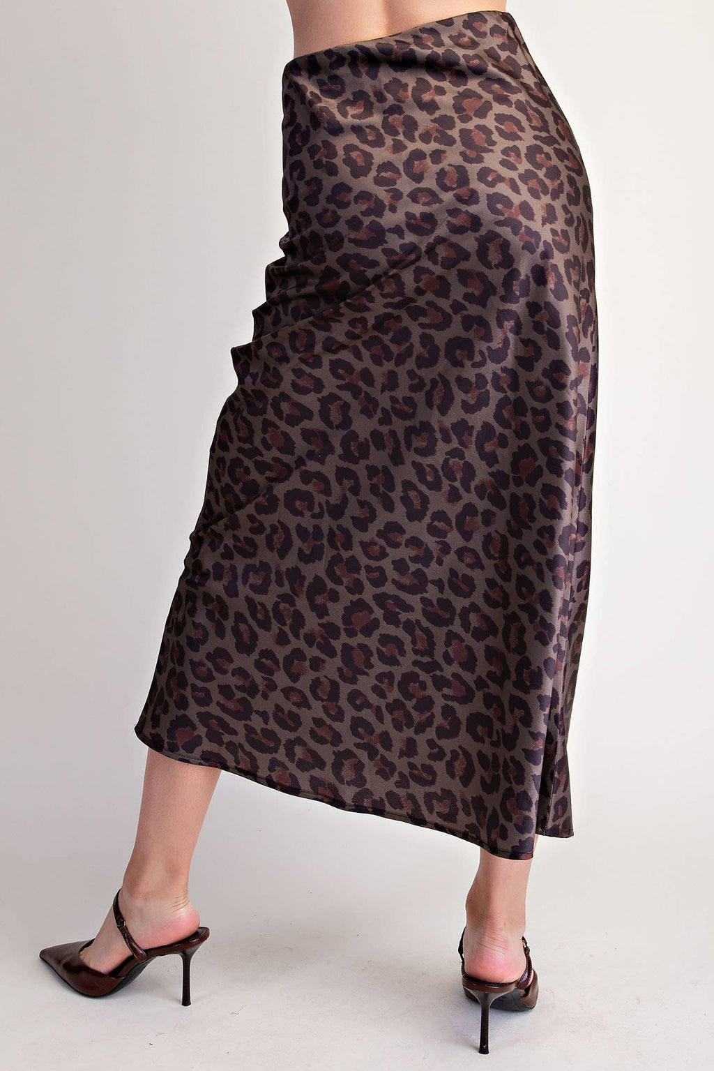 Glam Animal Print Midi Skirt