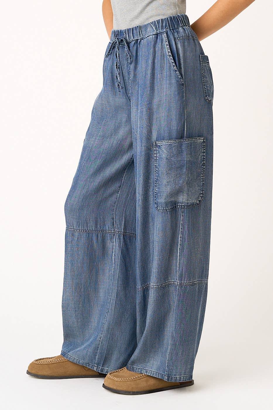 Mitto Shop Chambray Cargo Pants