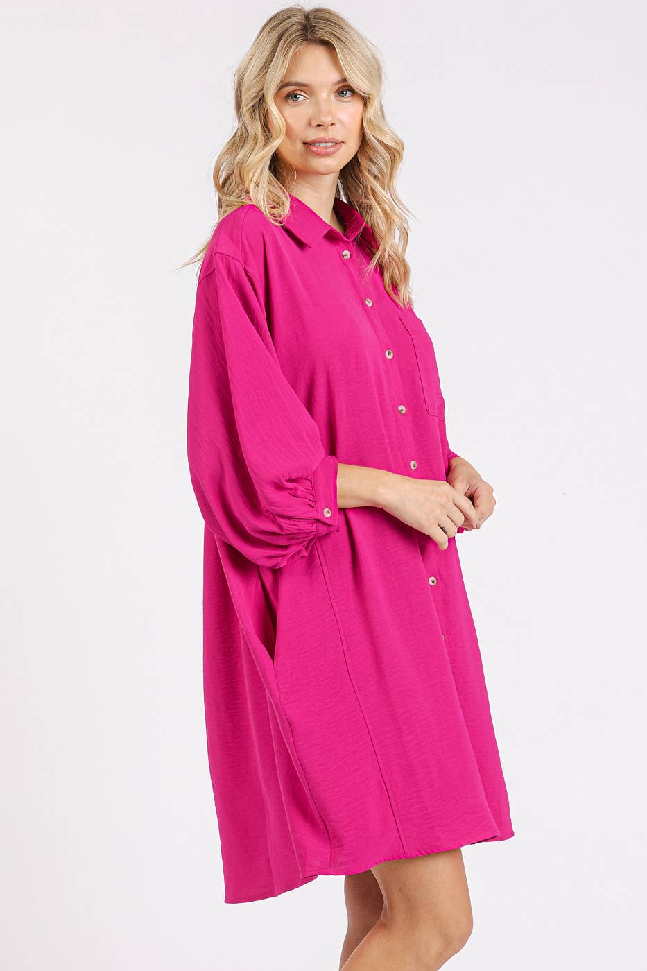 Mitto Shop Buttoned Shirt Mini Dress