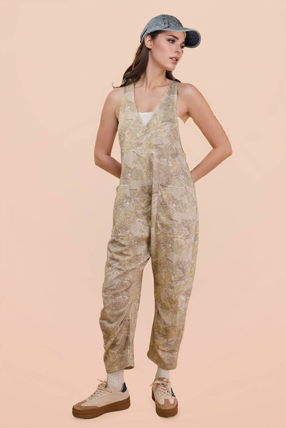 Very J Camo Jumpsuit