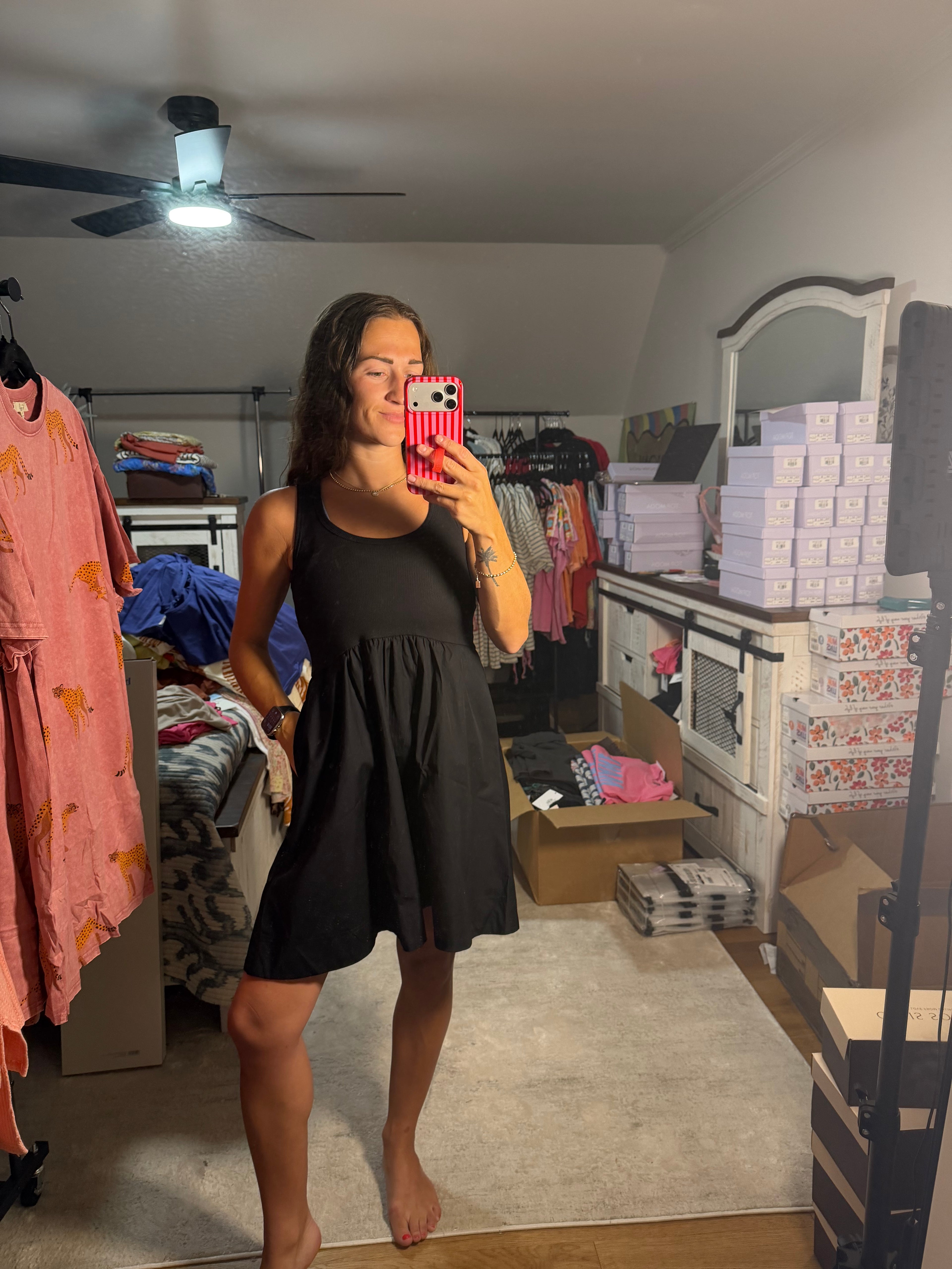 Zenana Knit and Woven Dress