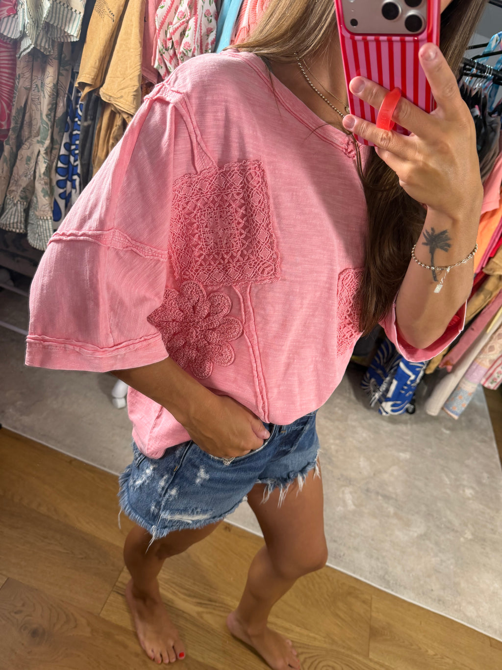 Mitto Shop Crochet Patch Top