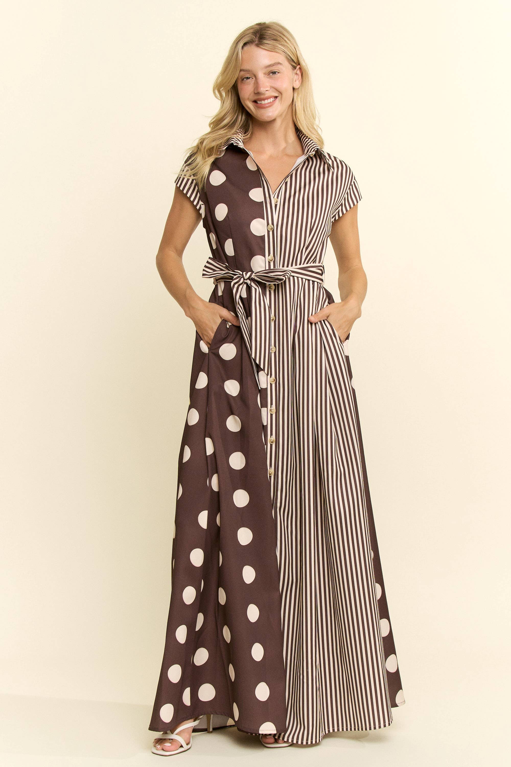 Jade By Jane Dot Stripe Dress