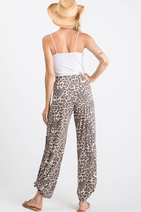 7th Ray Leopard Split-Side Pants