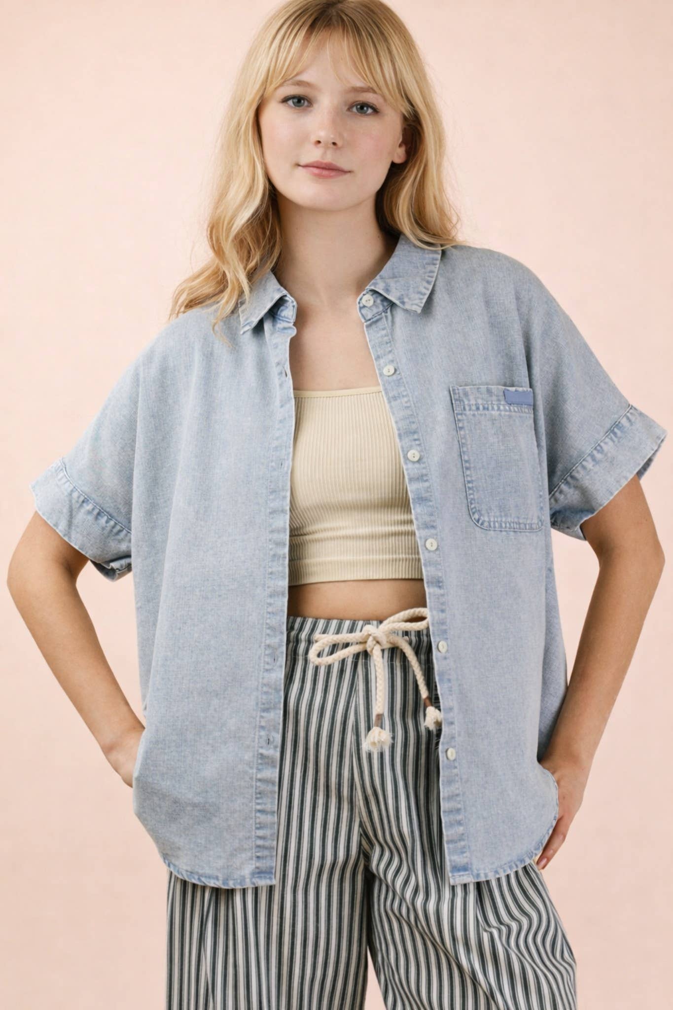 VERY J Chambray Top