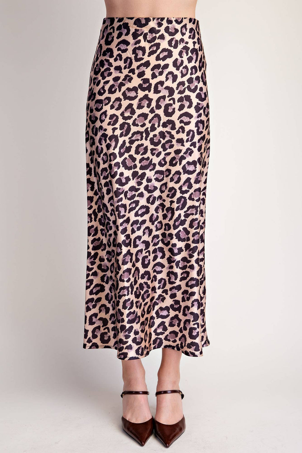 Glam Animal Print Midi Skirt