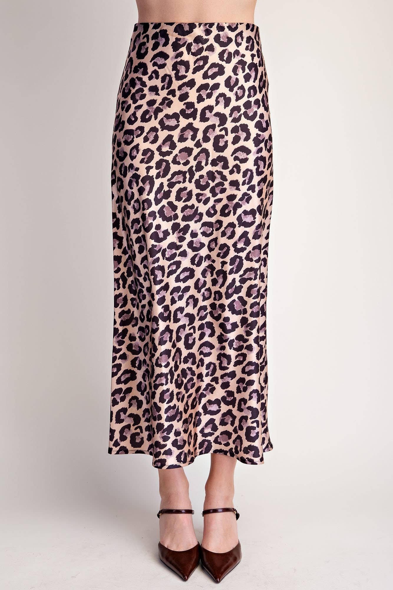 Glam Animal Print Midi Skirt