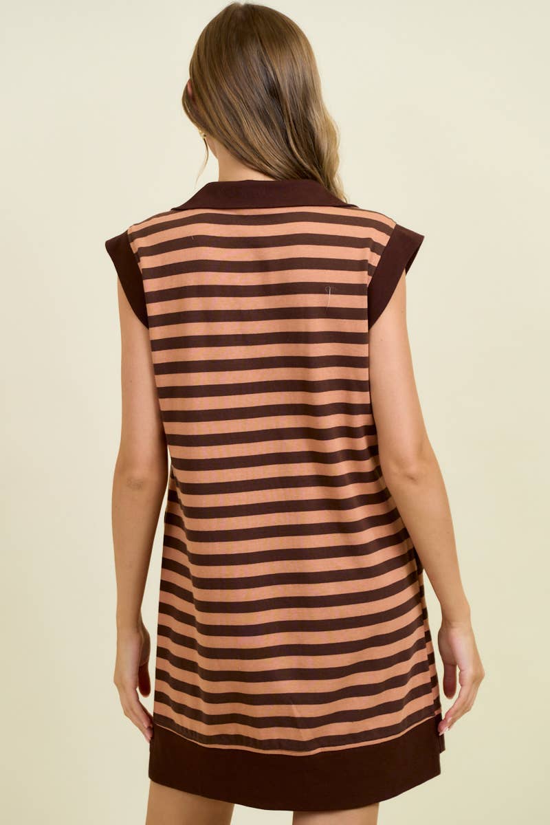 Doe & Rae Half-Zip Mini Dress