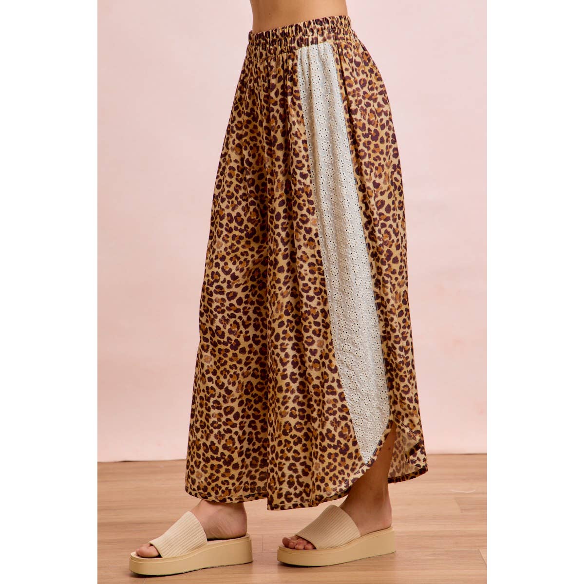Bibi Leopard Eyelet Pants