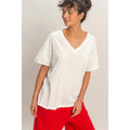 Double Zero V-Neck Oversized Tee