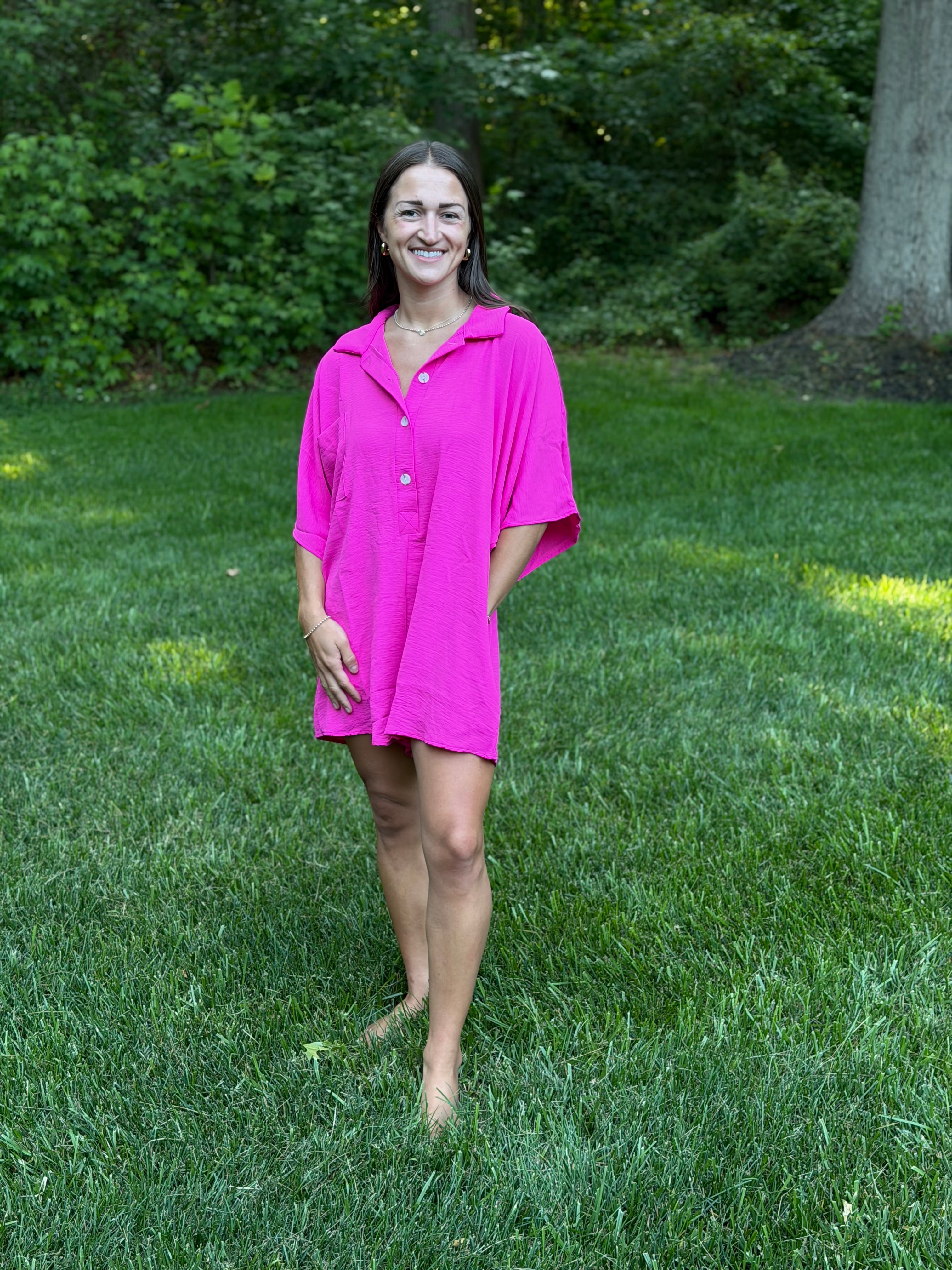 BUCKETLIST Oversized Solid Romper