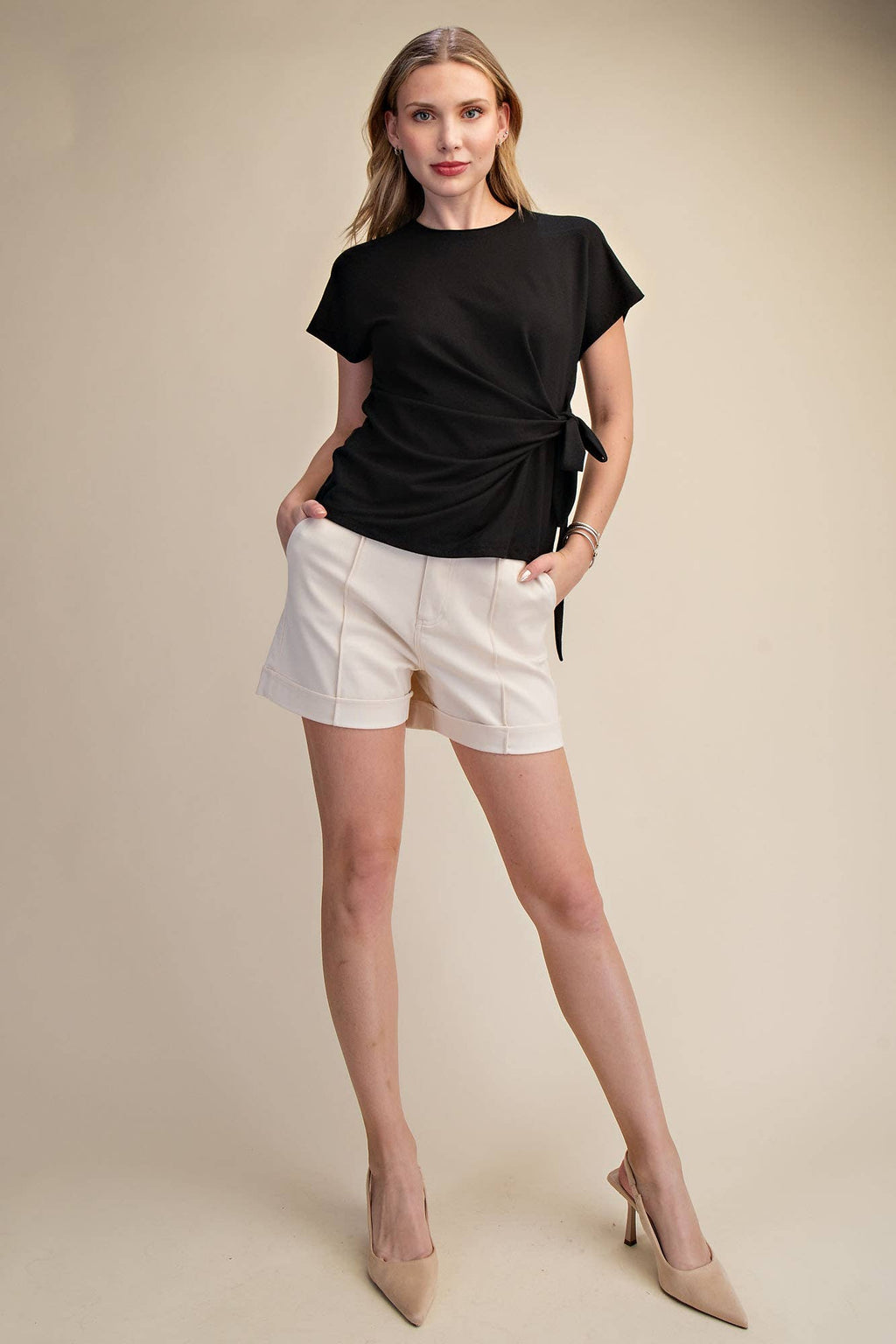 Glam Knotted Tie Top