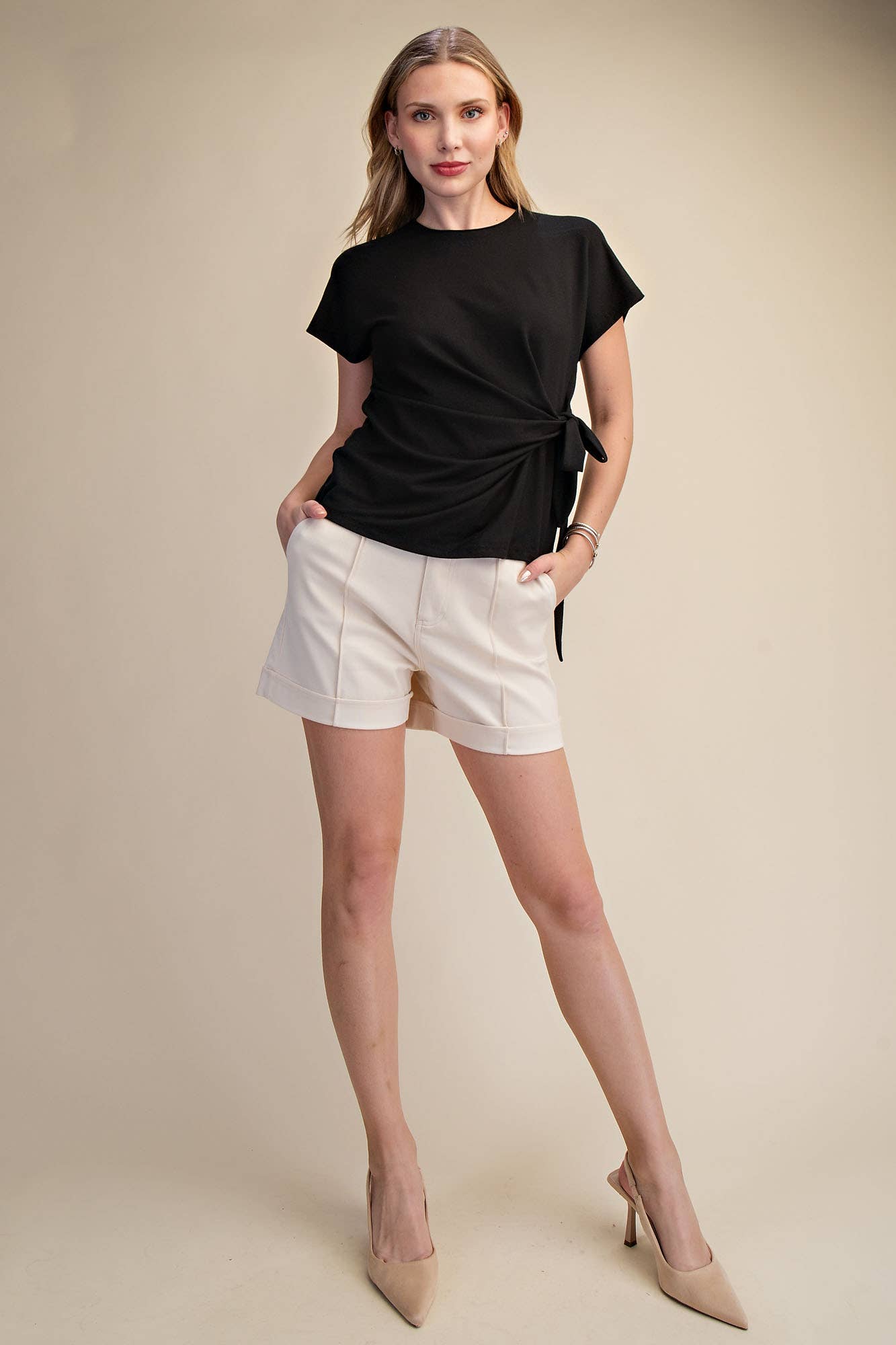 Glam Knotted Tie Top