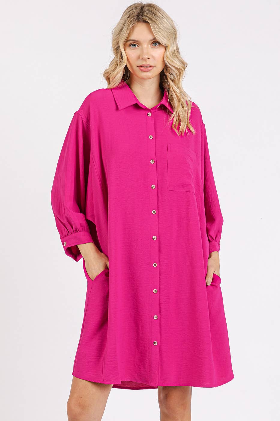 Mitto Shop Buttoned Shirt Mini Dress