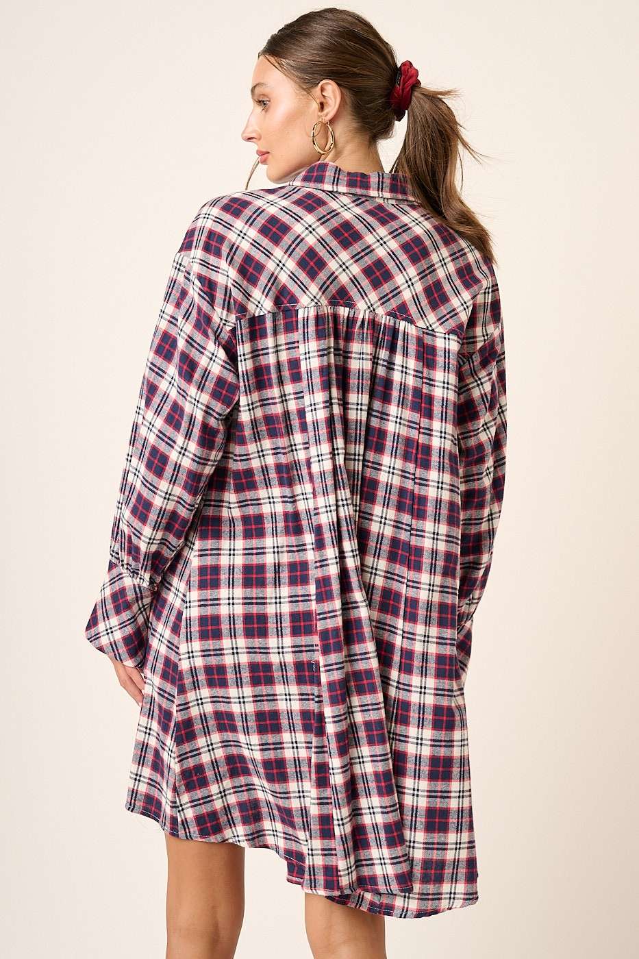Mitto Shop Plaid Oversized Dress