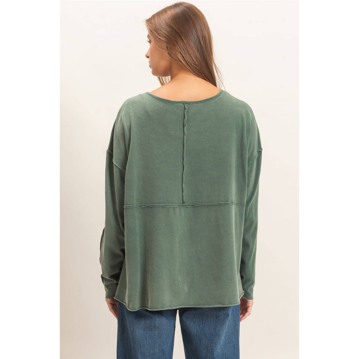 Double Zero Oversized Henley Top