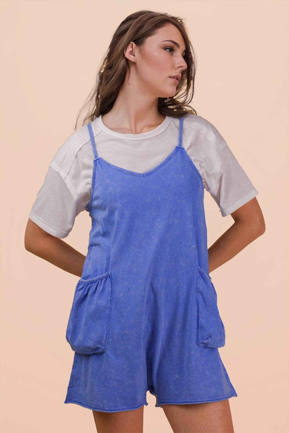 Very J Mineral Washed Romper