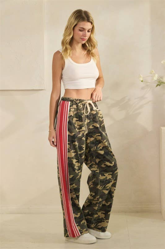 Veveret Leopard Striped Pants