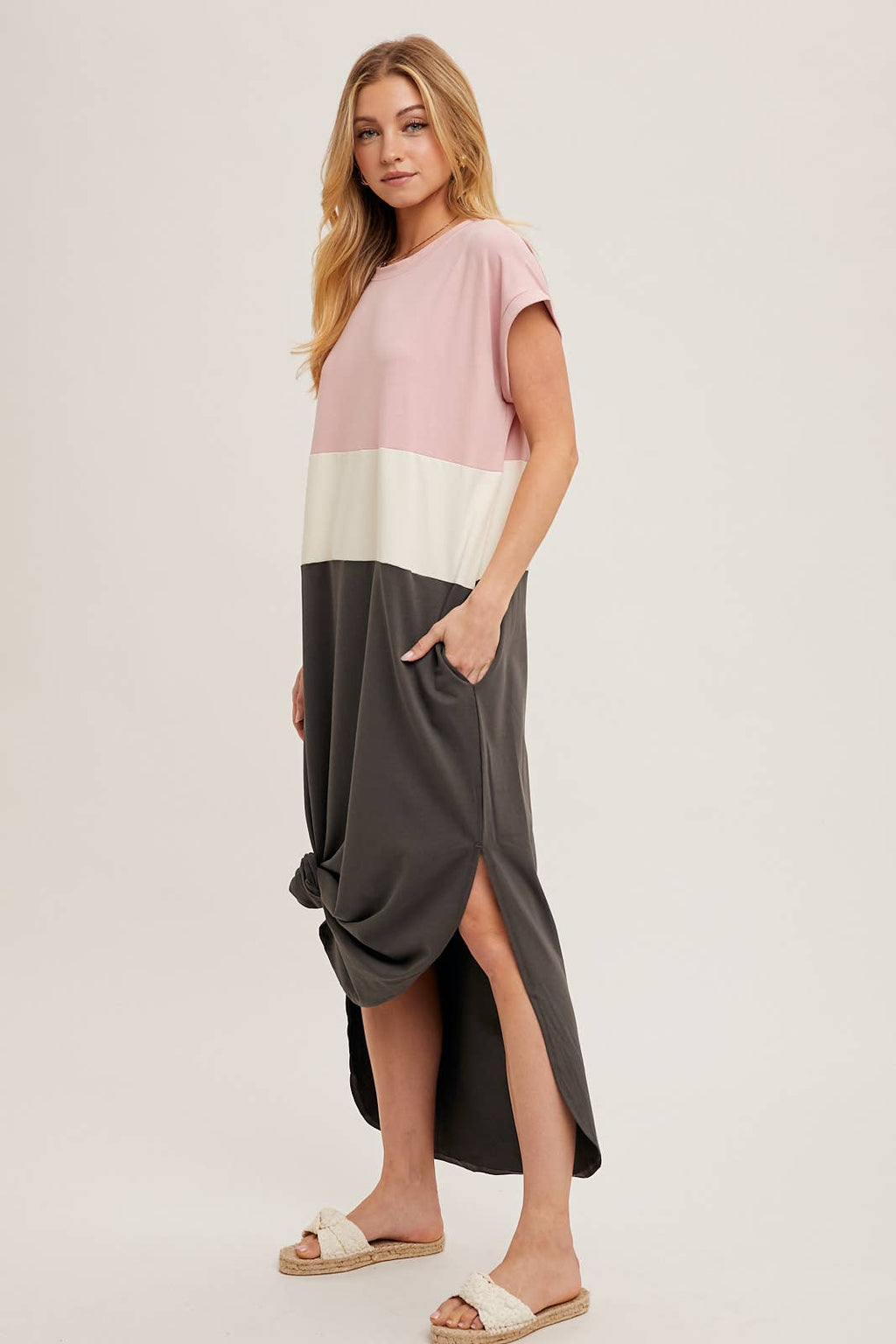 Bluivy Color Block Maxi Dress