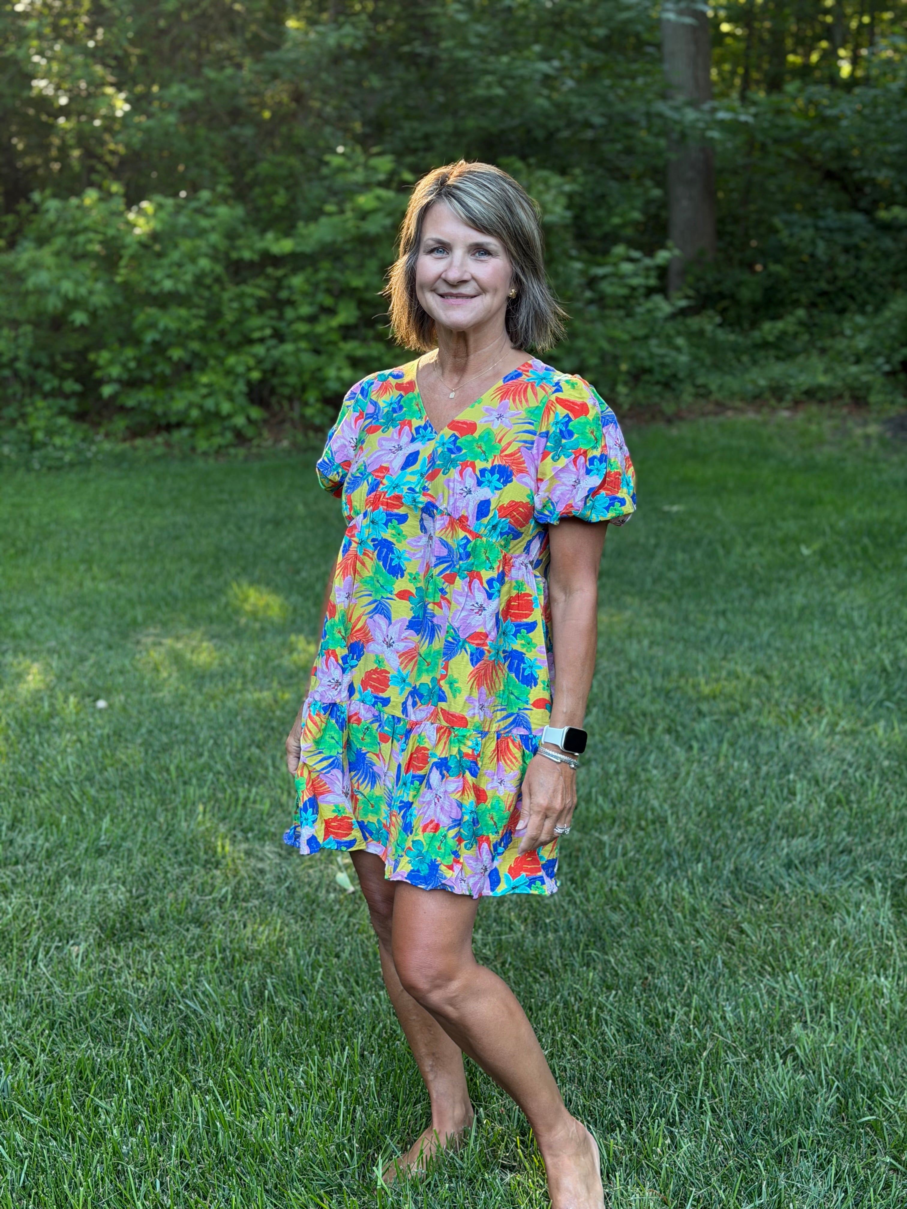 Easel Multi-Color Blossom Dress