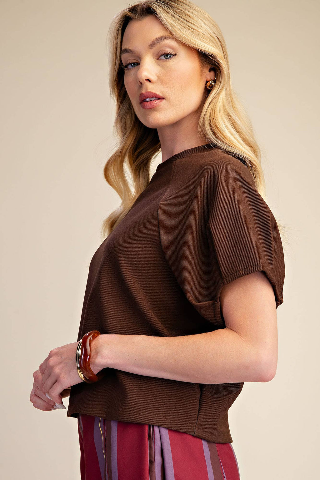 Glam Puff Short Sleeve Top
