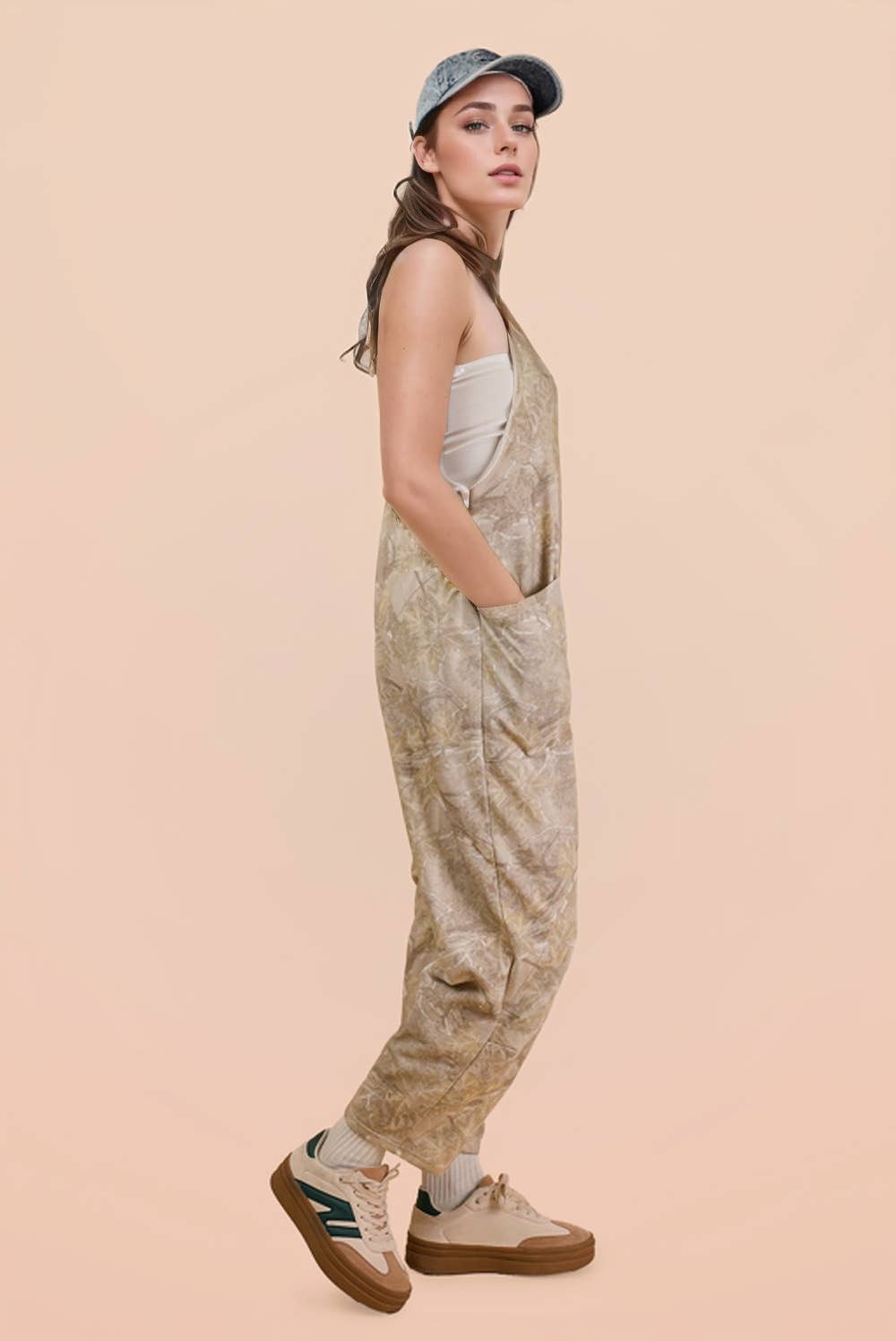 Very J Camo Jumpsuit