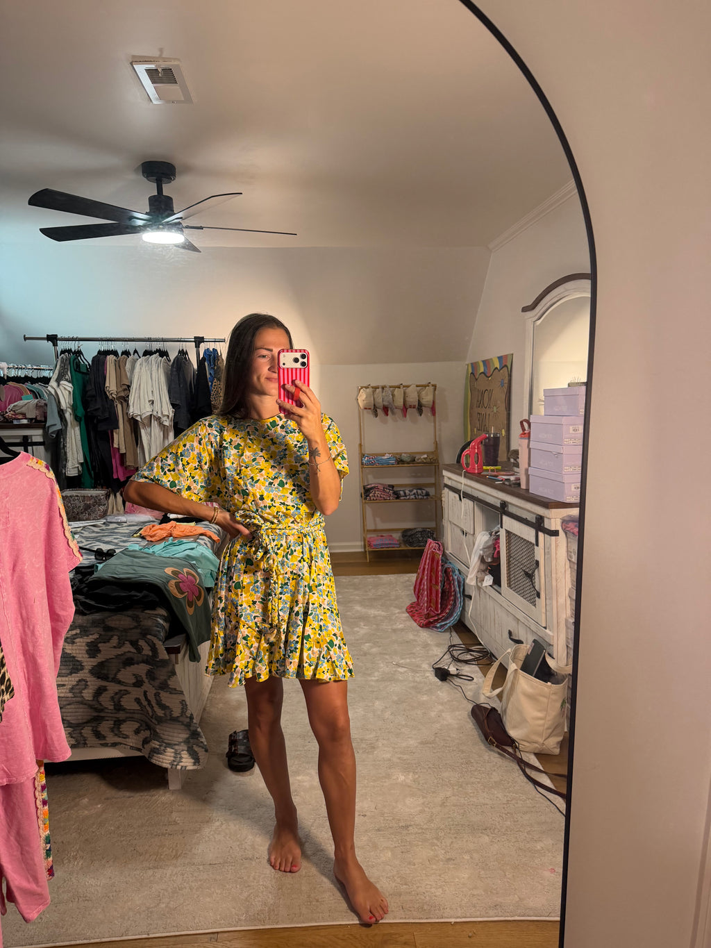 Mitto Shop Godet Pleated Dress