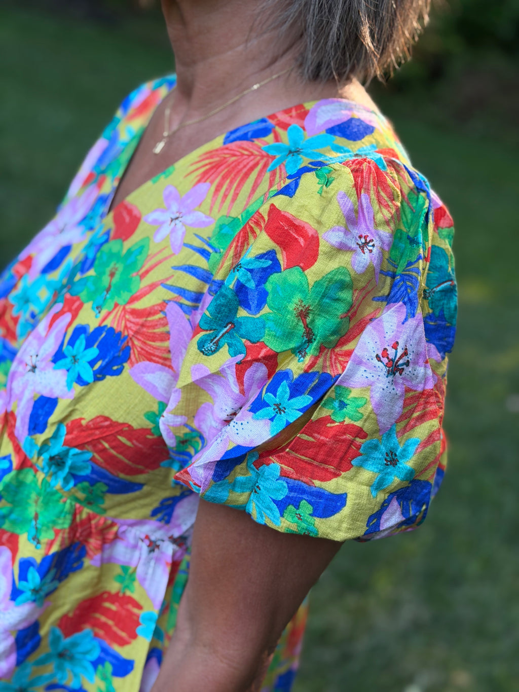 Easel Multi-Color Blossom Dress