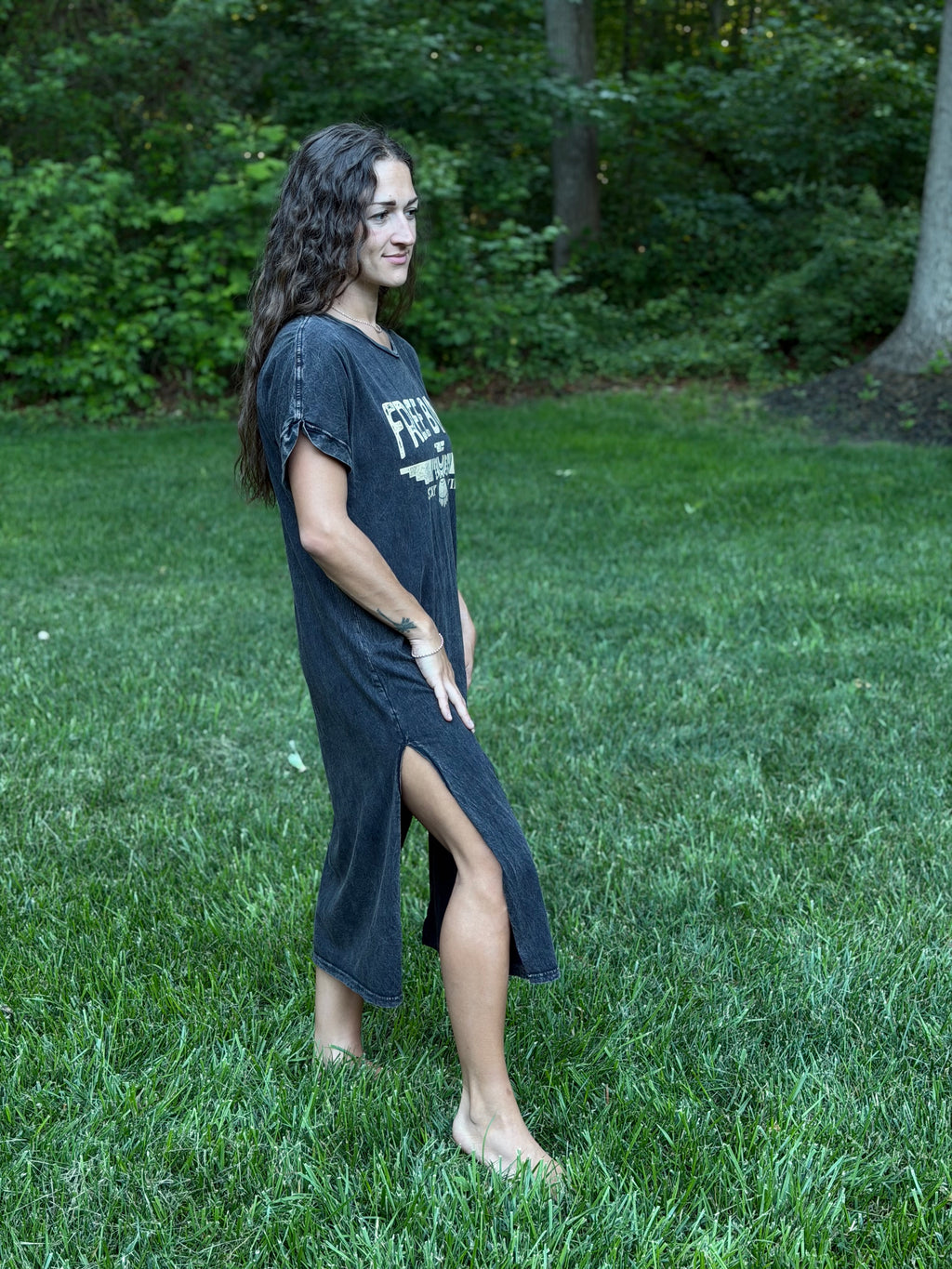 FREE BIRD MINERAL GRAPHIC DRESS