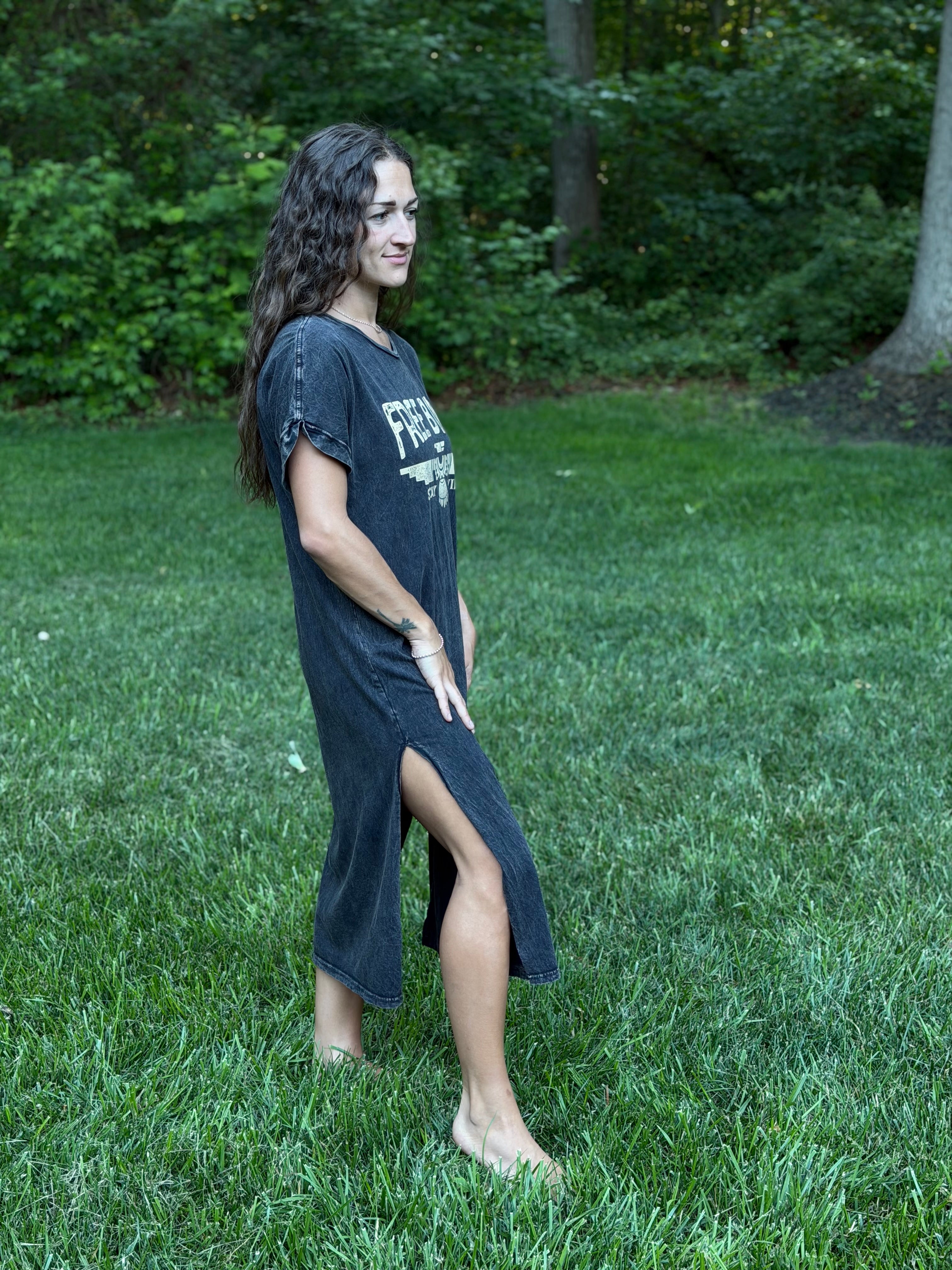 FREE BIRD MINERAL GRAPHIC DRESS