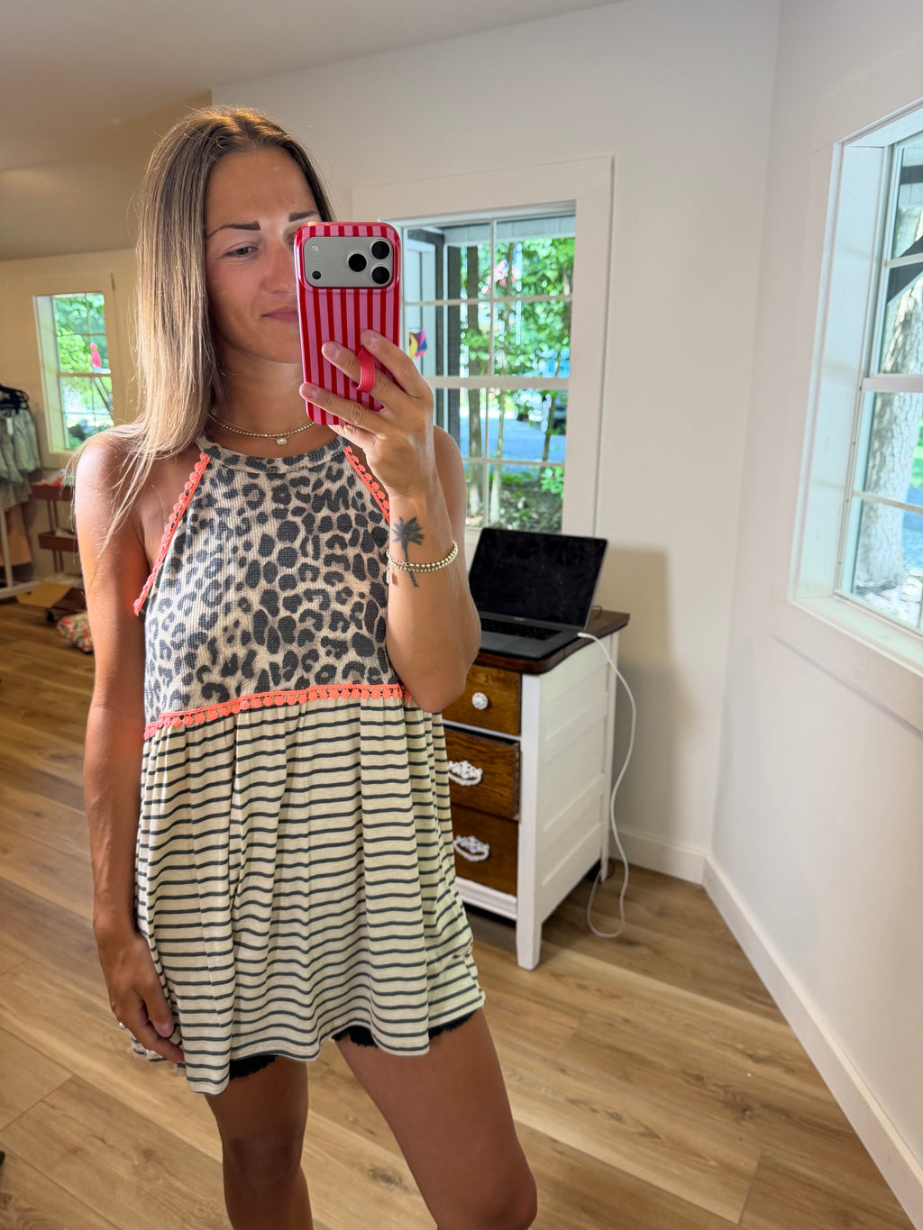 7th Ray Leopard Halter Top