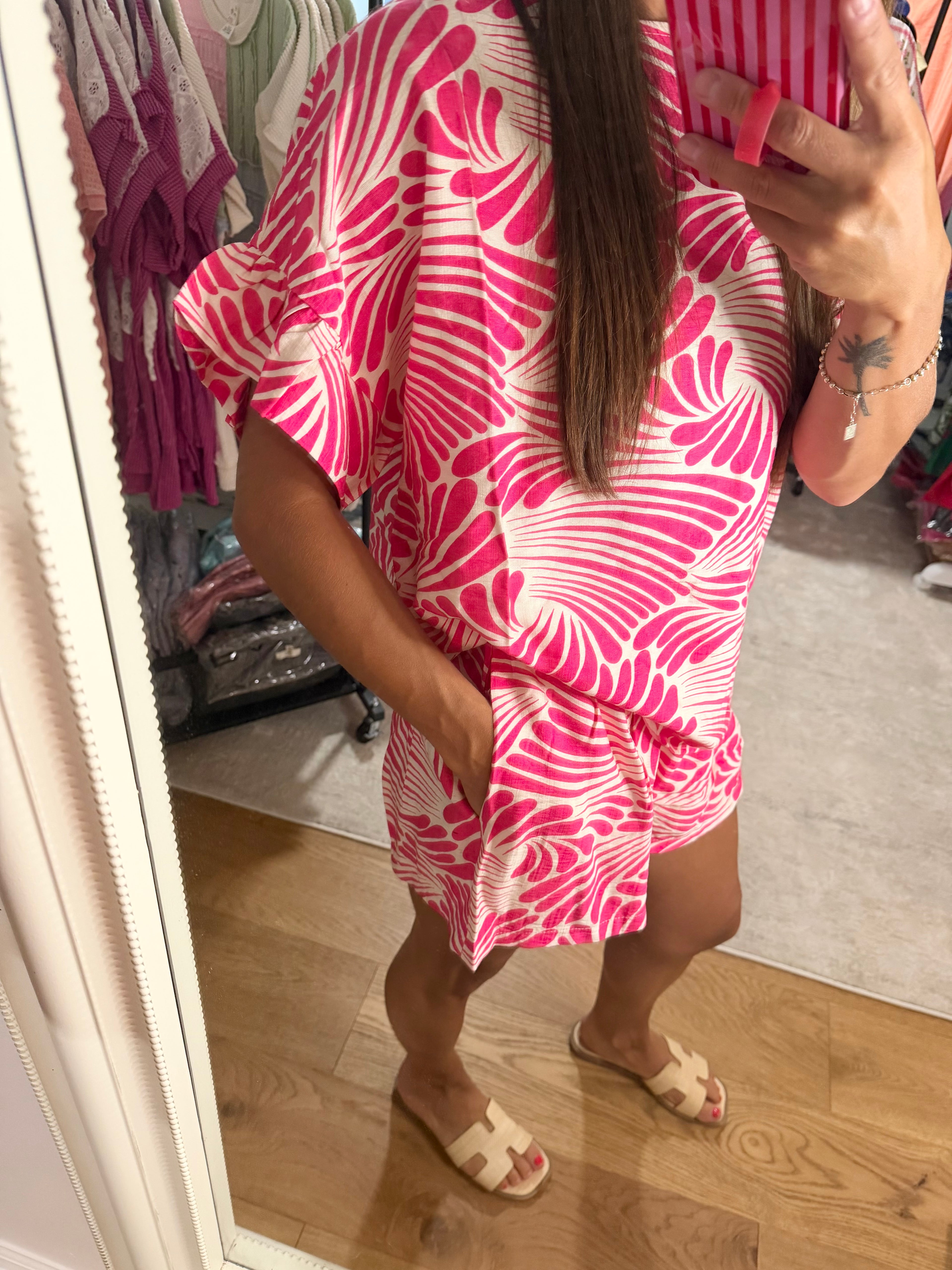 Bibi Pink Shorts Set