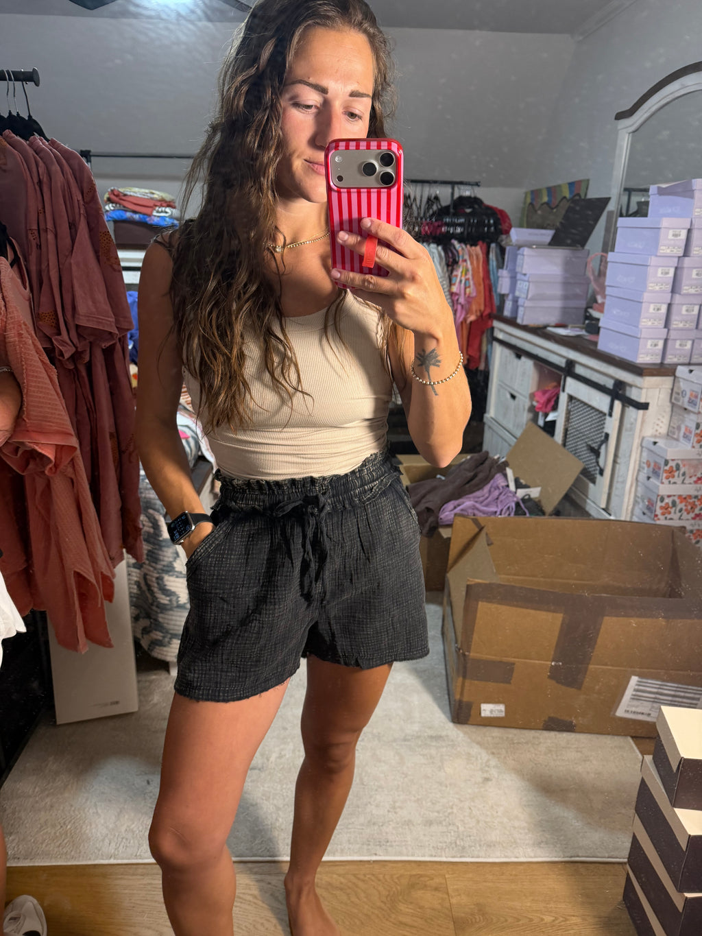 Zenana Gauze Short