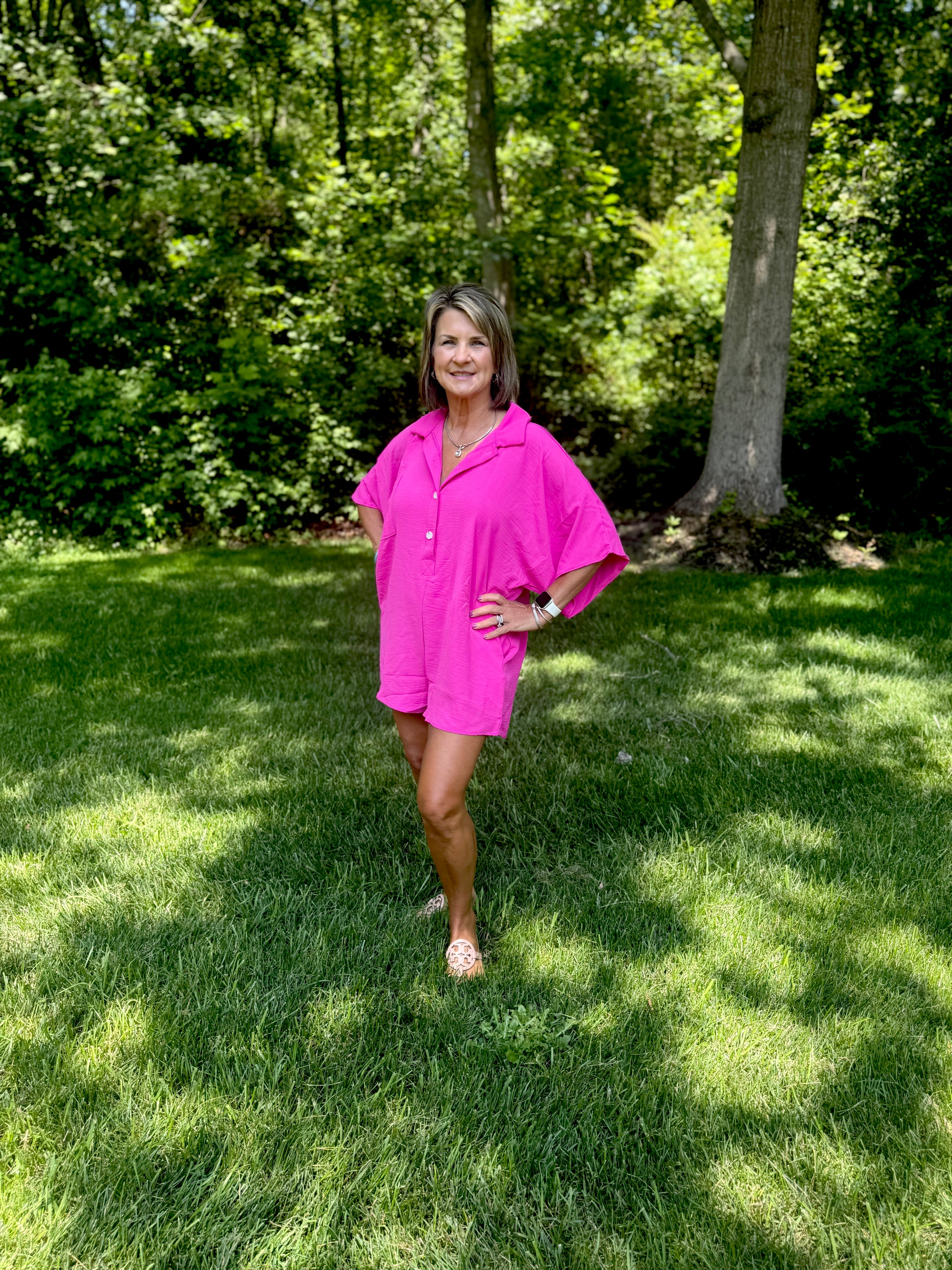 BUCKETLIST Oversized Solid Romper