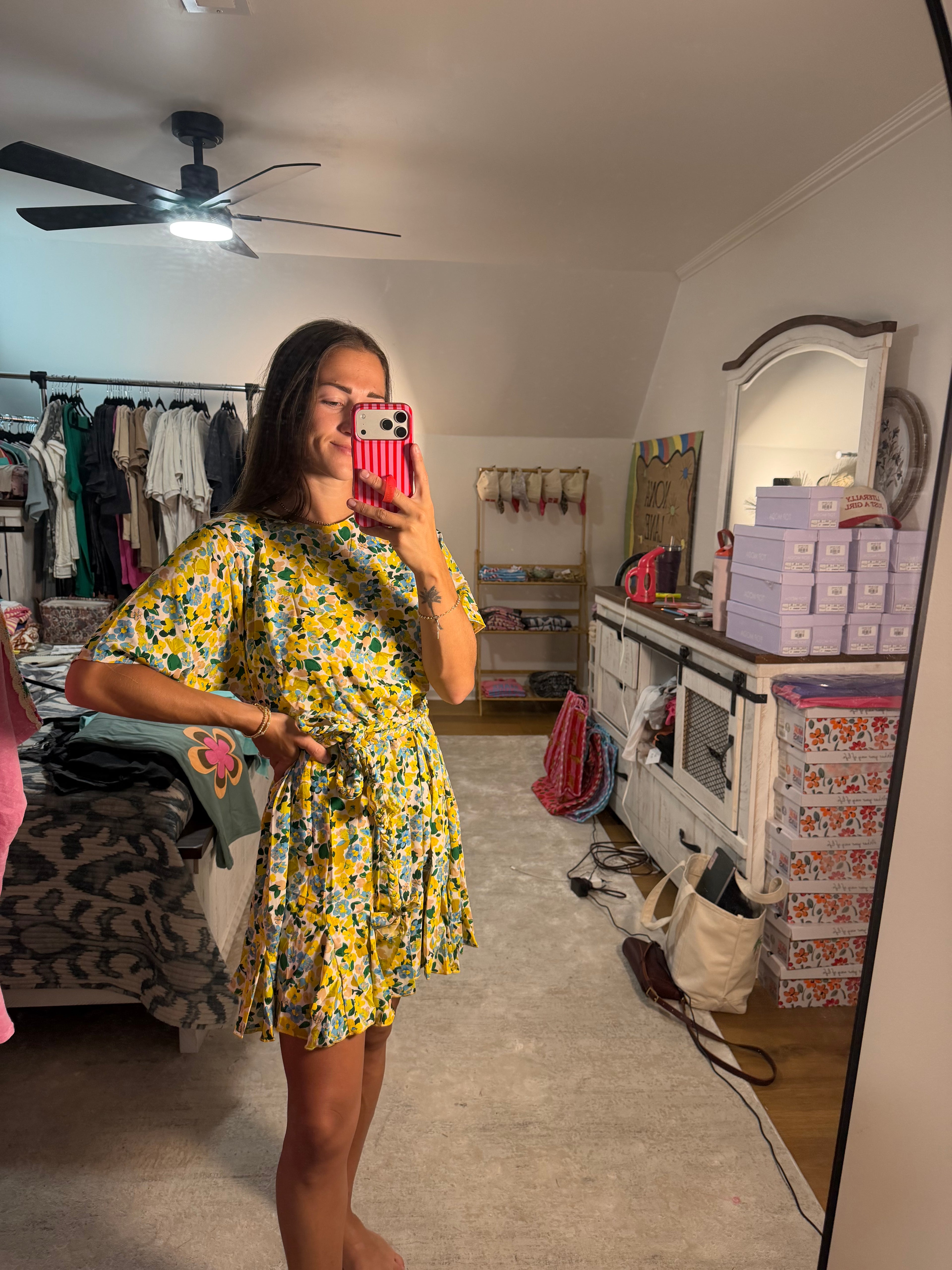 Mitto Shop Godet Pleated Dress