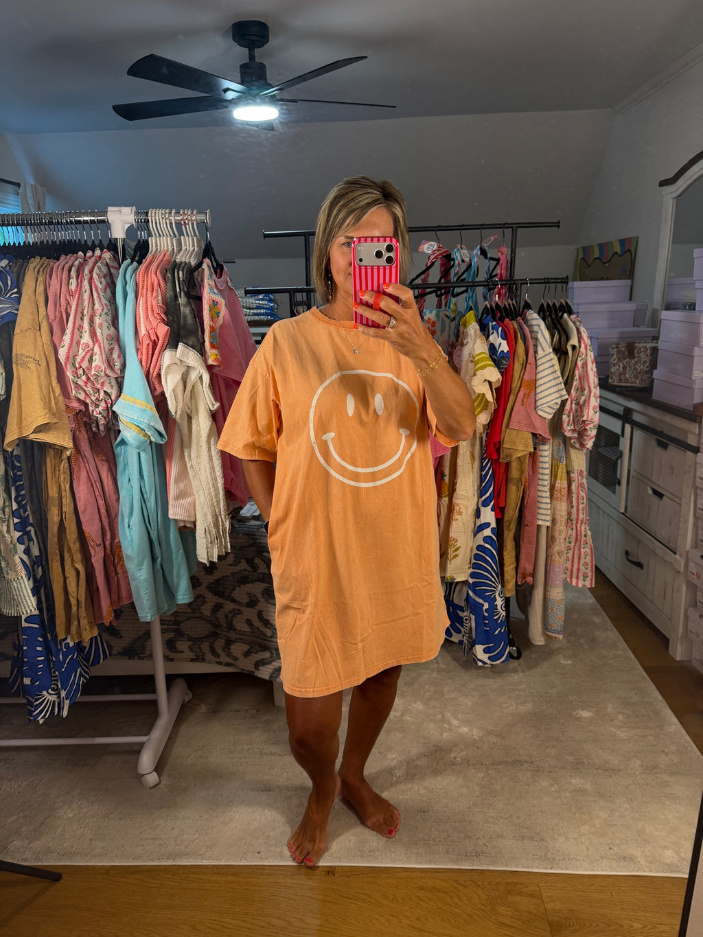 EASEL Smiley T-Shirt Dress