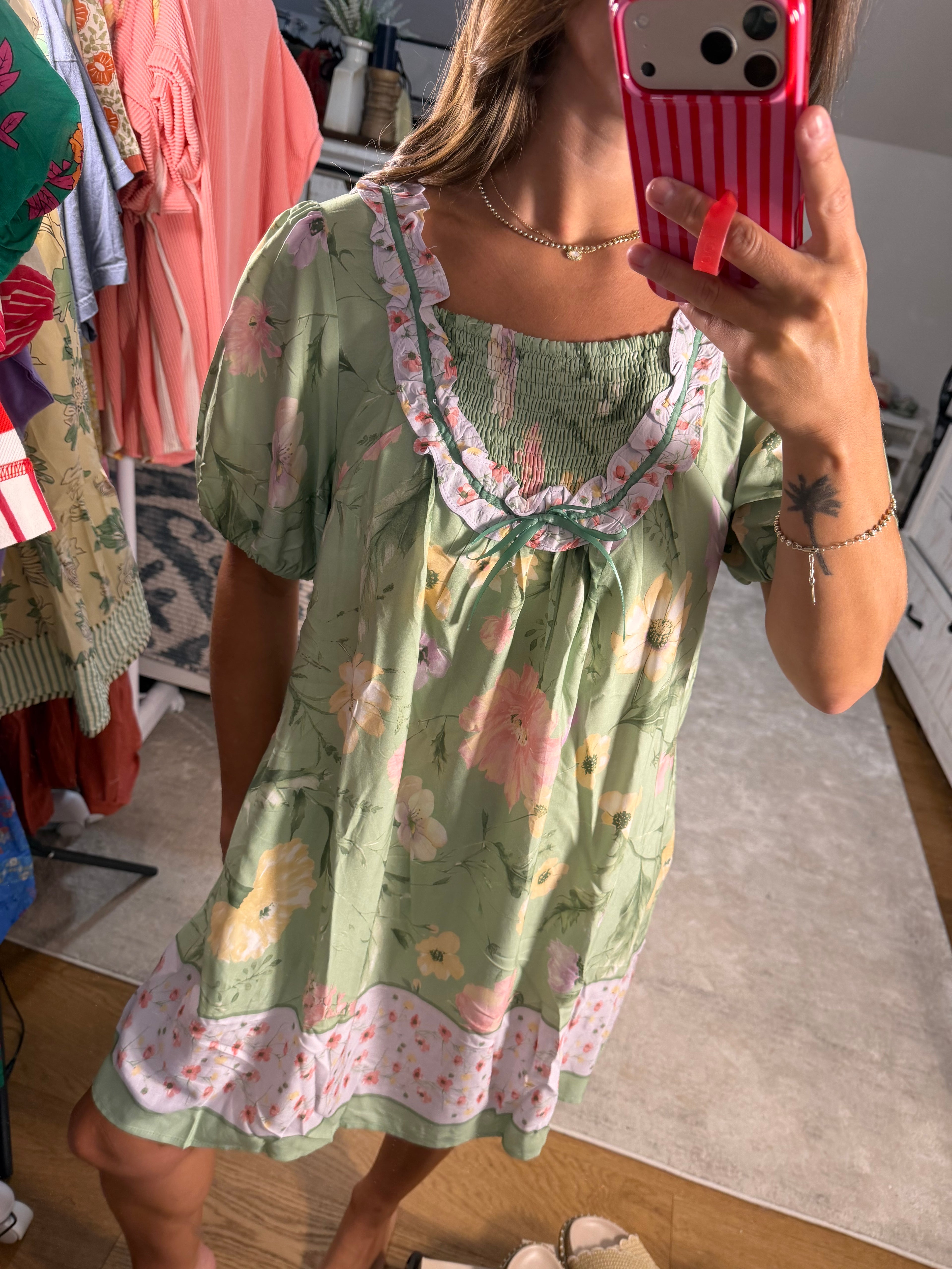 Easel Floral Mini Dress