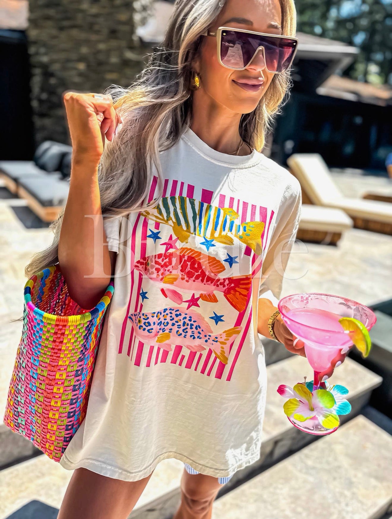 Birdie Fish Tee Striped