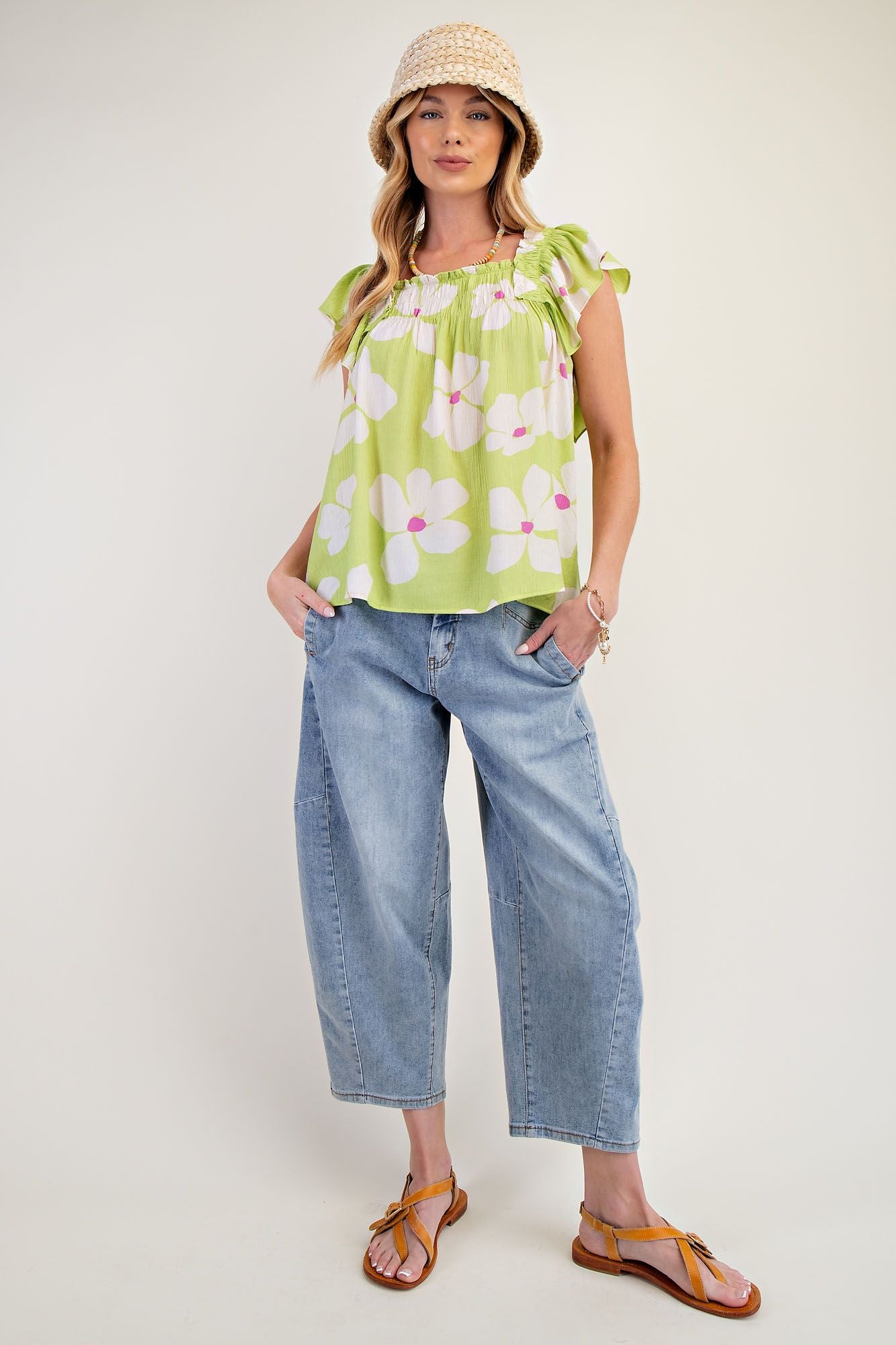 Easel Lime Flower Swing Top