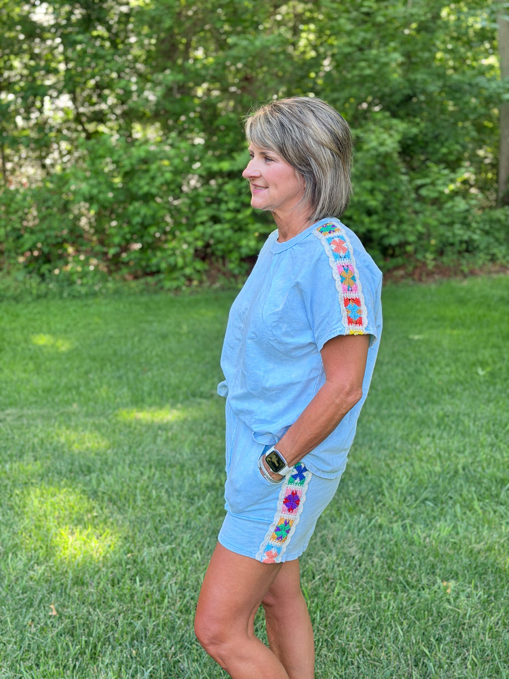 J.Her Floral Crochet Top