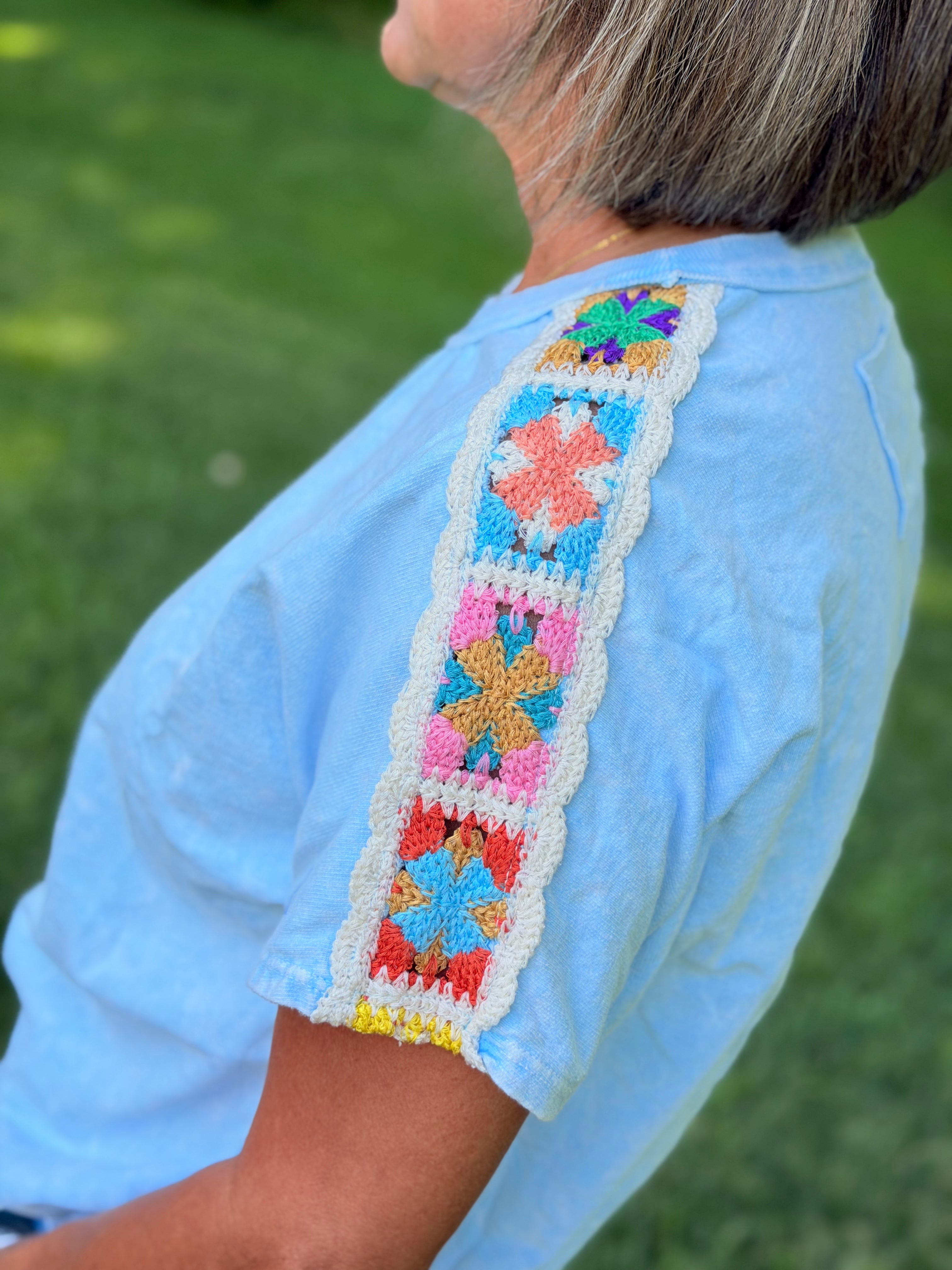 J.Her Floral Crochet Top