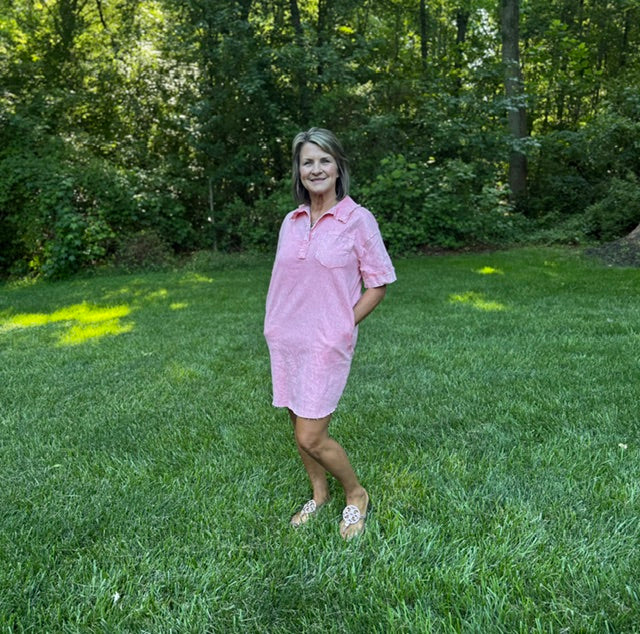 J.Her Mineral Washed Denim Shirt Dress
