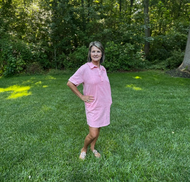 J.Her Mineral Washed Denim Shirt Dress