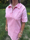 J.Her Mineral Washed Denim Shirt Dress