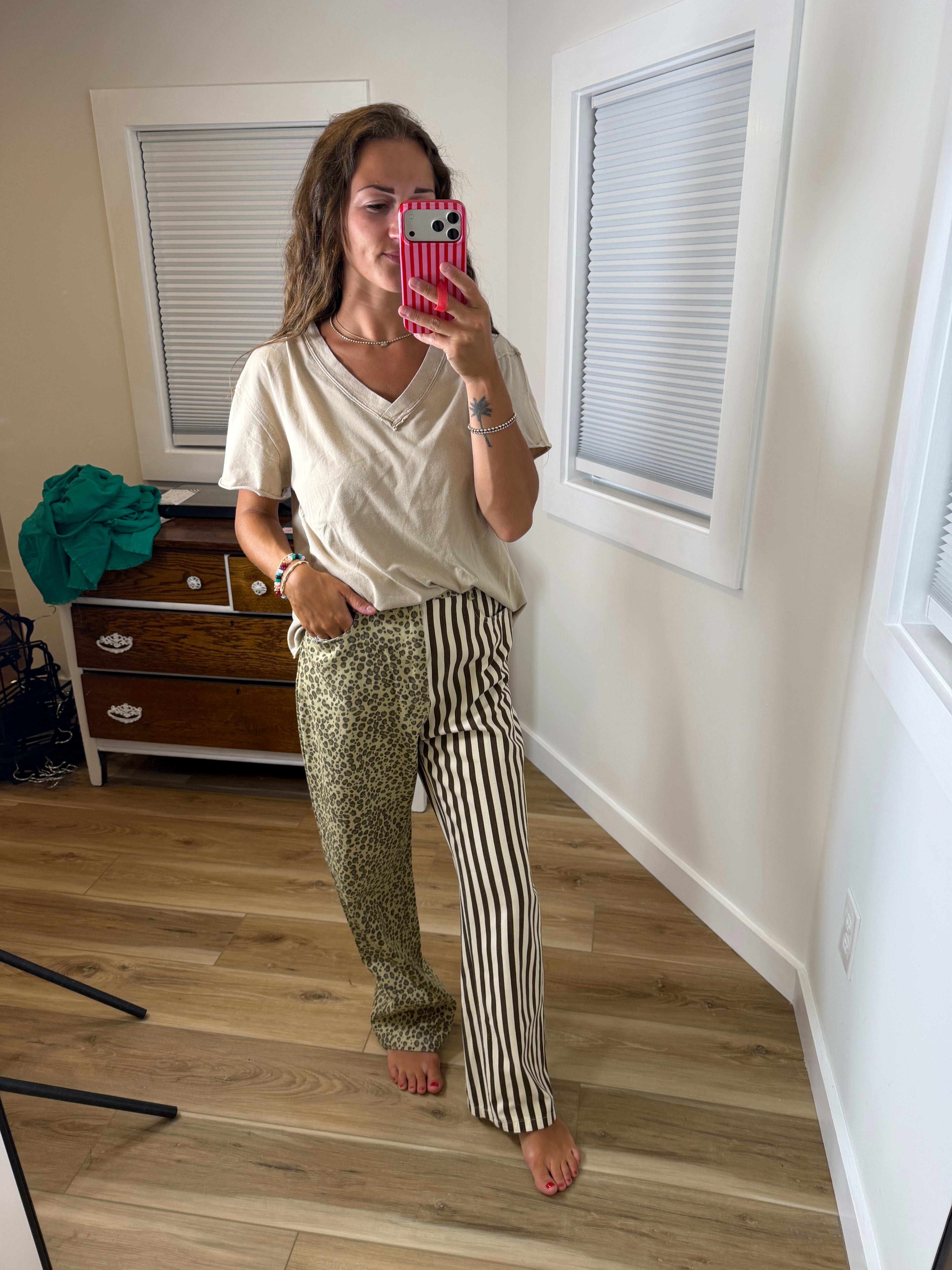 Double Zero V-Neck Oversized Tee