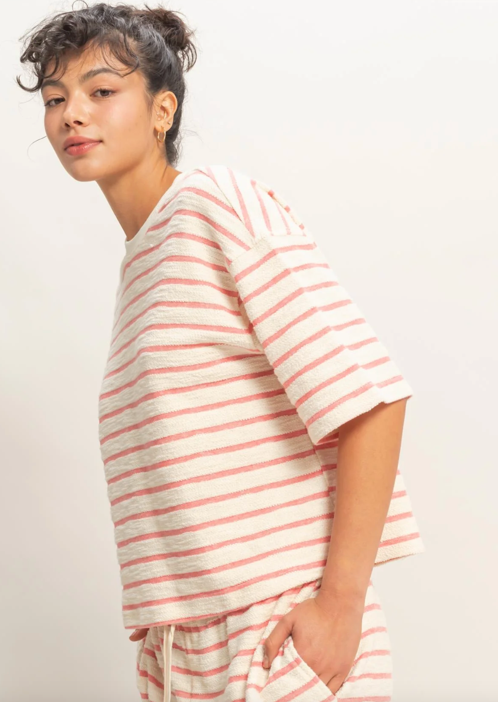 Hyfve Striped Terry Top