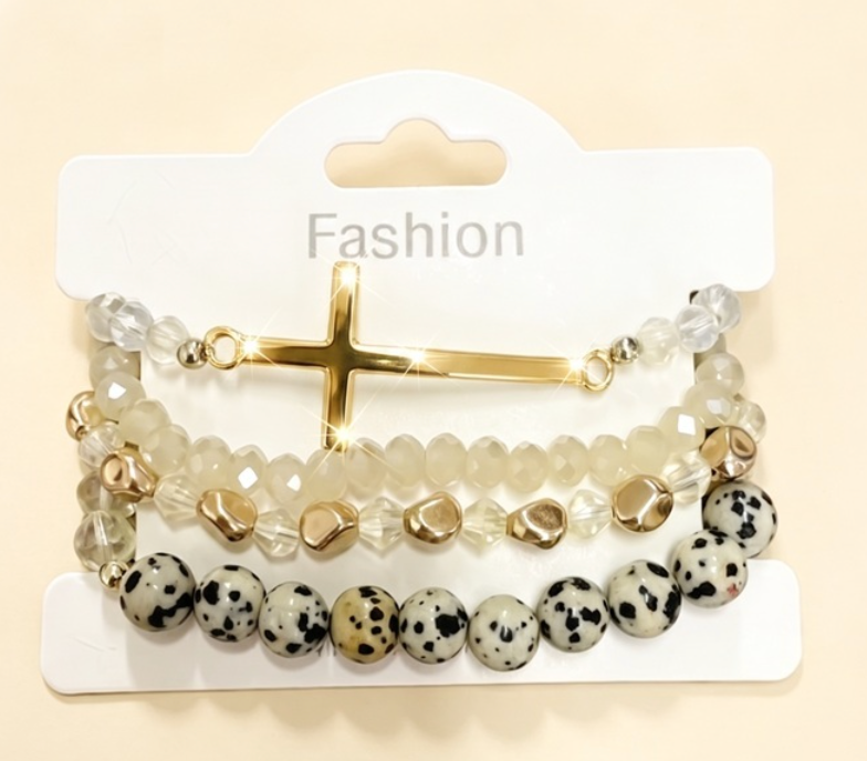 Zenana Beaded Cross Bracelet