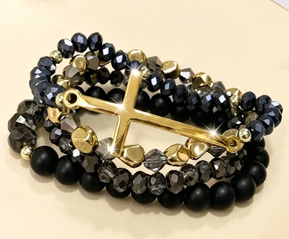 Zenana Beaded Cross Bracelet